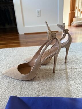 Aquazzura Bow Tie Pointed Toe Pump (Women)